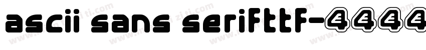 ascii sans serifttf字体转换